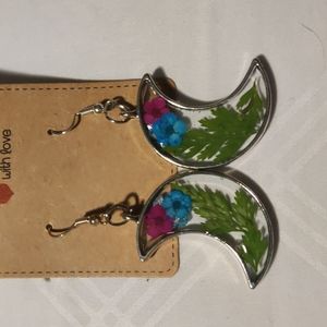 Handmade Moon Flower earings!!